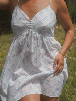 Dresses & Skirts>Djerf Avenue Airy Poplin Mini Dress Cottage Meadow