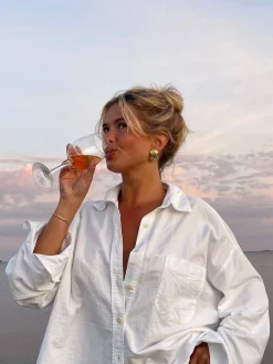 Shirts & Blouses>Djerf Avenue Breezy Shirt White