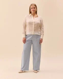 Pants|Sets>Djerf Avenue Broderie Pants Airy Blue