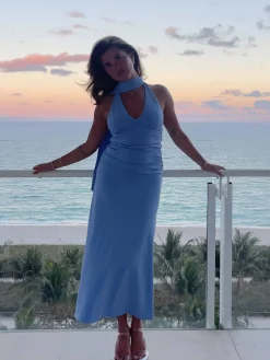 Dresses & Skirts>Djerf Avenue Celebration Dress Dove Blue