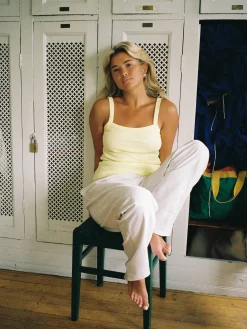 T-Shirts & Tops>Djerf Avenue Daily Tank Top Ribbed Baby Yellow
