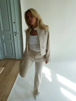 Pants>Djerf Avenue Day-to-day Pants Cream - Tall