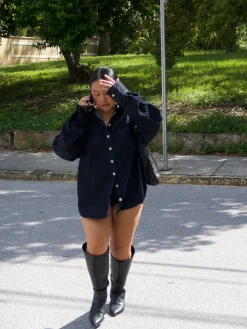 Shirts & Blouses>Djerf Avenue Denim Shirt Dark blue