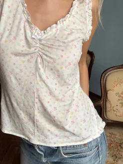 Pjs>Djerf Avenue Go Slow Frill Camisole Summer Field