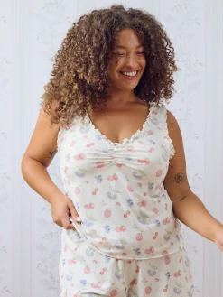 Pjs>Djerf Avenue Go Slow Frill Shorts Summer Berries