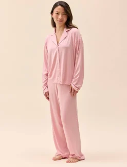Pjs>Djerf Avenue Go Slow Pants Pink/White