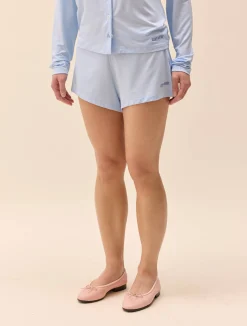Pjs>Djerf Avenue Go Slow Short Shorts Blue