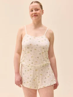 Pjs>Djerf Avenue Go Slow Short Shorts Marula Bloom