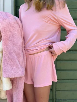 Pjs>Djerf Avenue Go Slow Short Shorts Pink
