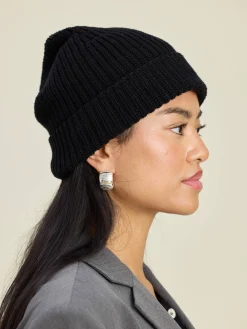 Hats & Caps|Headbands & Hair Accessories>Djerf Avenue Knitted Beanie Black
