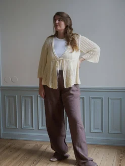 Pants>Djerf Avenue Linen Pants Brown - Tall