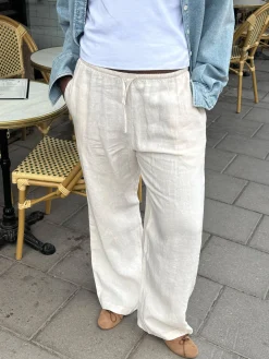 Pants>Djerf Avenue Linen Pants Cream - Tall