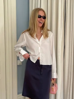 Shirts & Blouses>Djerf Avenue Little Shirt White
