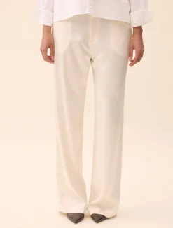 Pants|Sets>Djerf Avenue Satin Pants Ivory