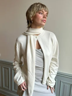 Knitwear|Headbands & Hair Accessories>Djerf Avenue Scarf Cream