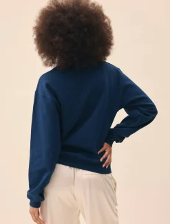 Sweaters|Sets>Djerf Avenue Staple Sweatshirt Retro Blue