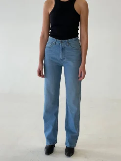 Jeans>Djerf Avenue Straight Jeans Mid Blue