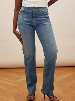 Jeans>Djerf Avenue Straight Jeans Mid Blue - Tall
