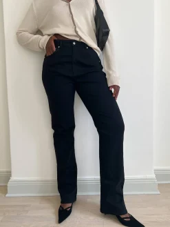 Jeans>Djerf Avenue Straight Jeans Midnight Black - Tall