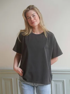 T-Shirts & Tops>Djerf Avenue Washed T-shirt Washed Black