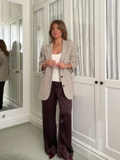 Blazers & Jackets>Djerf Avenue Weekend Blazer Checked oat