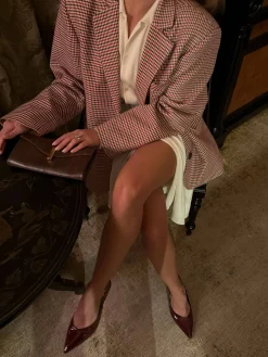 Blazers & Jackets>Djerf Avenue Weekend Blazer Checked Red