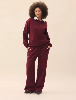 Sets|Sweats>Djerf Avenue Wide Leg Sweatpants Burgundy
