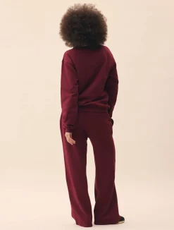 Sets|Sweats>Djerf Avenue Wide Leg Sweatpants Burgundy